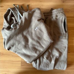 Figs Dark Fawn Loungewear Sweat Set Small